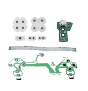 Kit Complet Réparation Manette PS4: Port USB Charge JDS-001 030 040 055 | Contrôleur + Nappe Inclus