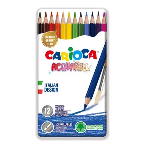 Crayons Aquarelles Boite 12 Pièces - CARIOCA