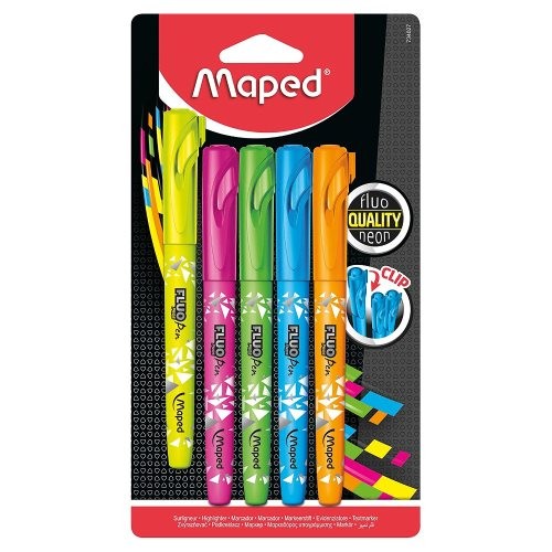 5 x Surligneurs Fluo'Peps Pen de MAPED