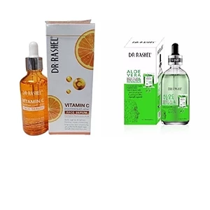 Dr Rashell Pack Sérum Aloe Vera & Vitamine C - Hydratant, Anti-Âge