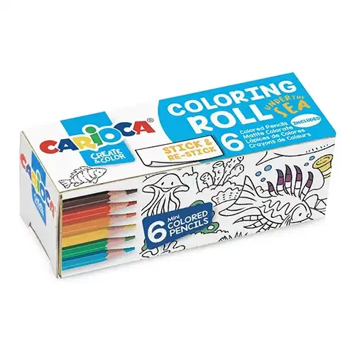 CARIOCA Coloring Roll Mini + 6 Crayons Under The Sea