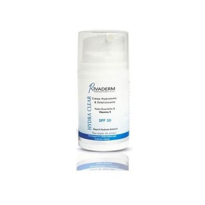 RIVADERM Hydra clear - Crème hydratante - Eclaircissante - Vitamine E - SPF30