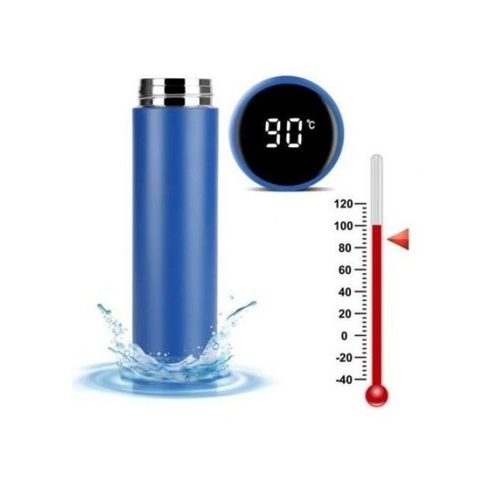 Thermos Isotherme Portable Intelligent - Eau Chaude/Glacée - Indicateur De Température LED - 500ml