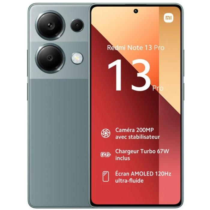 Smartphone XIAOMI Redmi Note 13 Pro 12Go 512Go - Vert Forêt