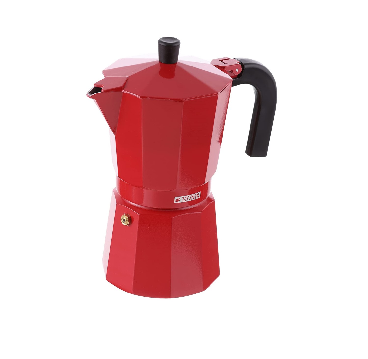 Cafetière italienne en aluminium, 6 tasses, couleur fraise