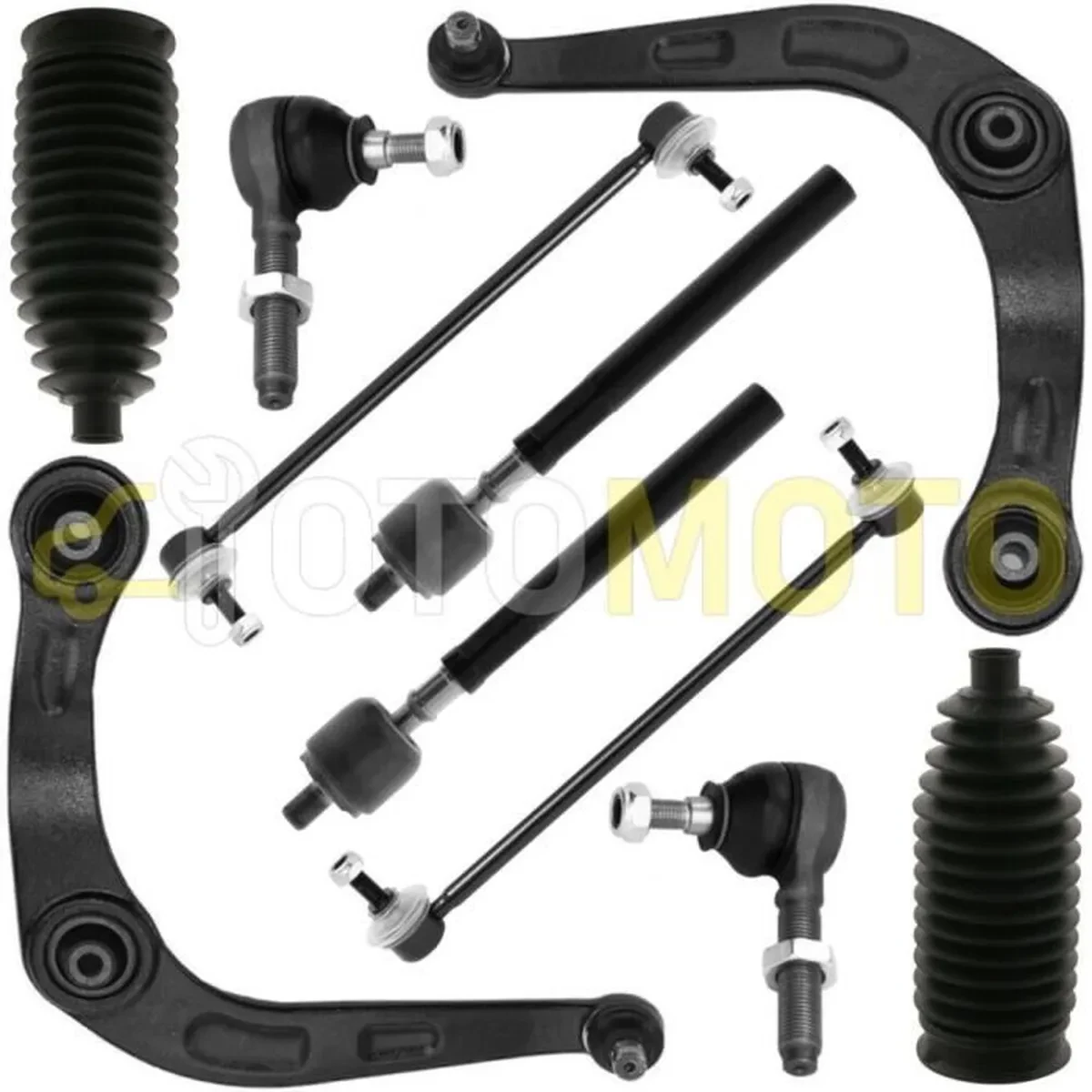 Kit bras de suspension avant compatible PEUGEOT 206 composé de 10 pièces